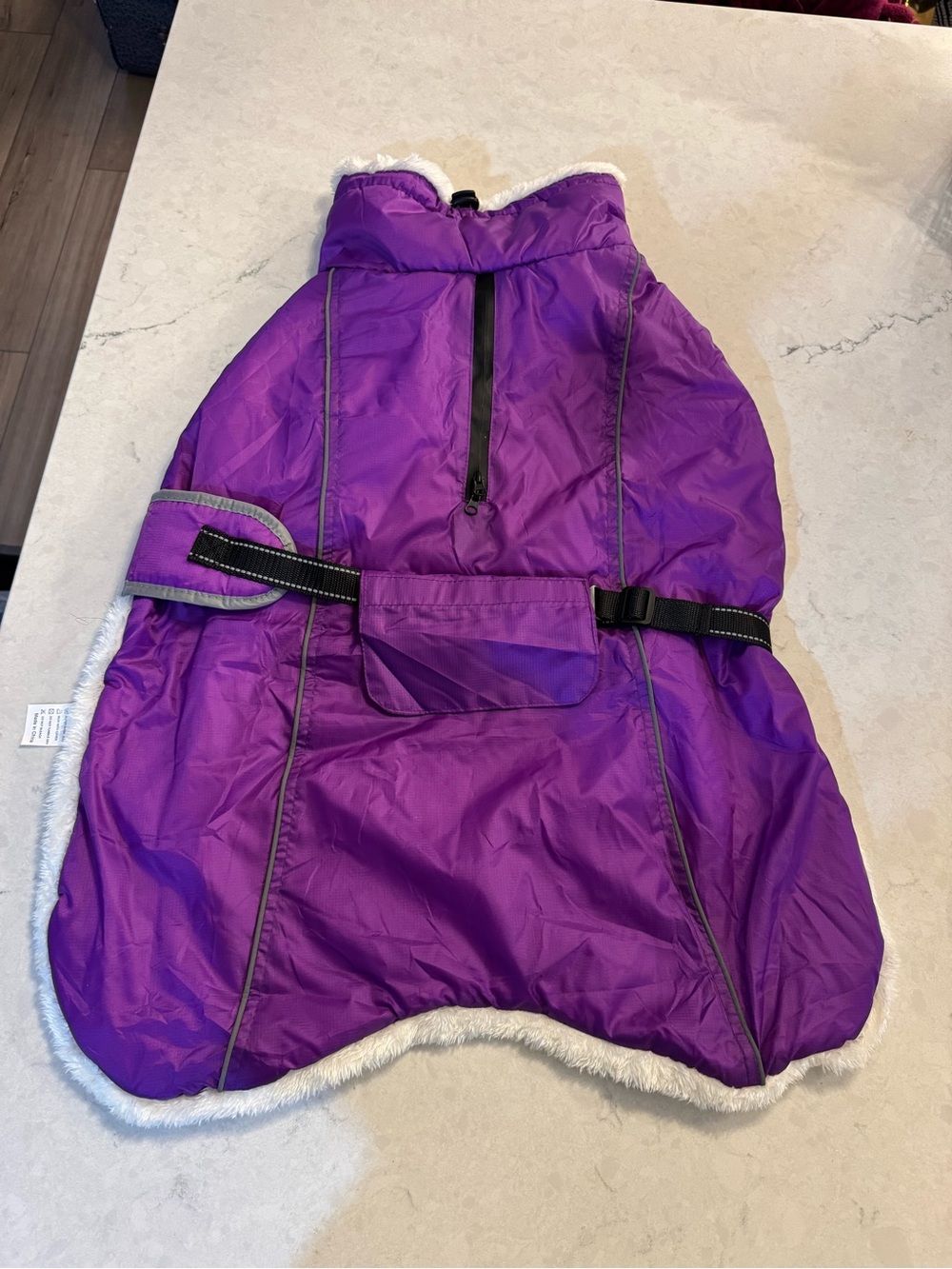 Purple Cozy Winter Dog Coat - Insulated